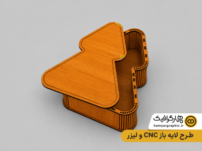 طرح لایه باز CNC و لیزر چوب درخت کاج